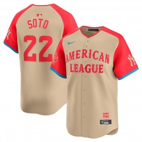 Men's American League Juan Soto Cream 2024 MLB All-Star Game Limited Player Jersey